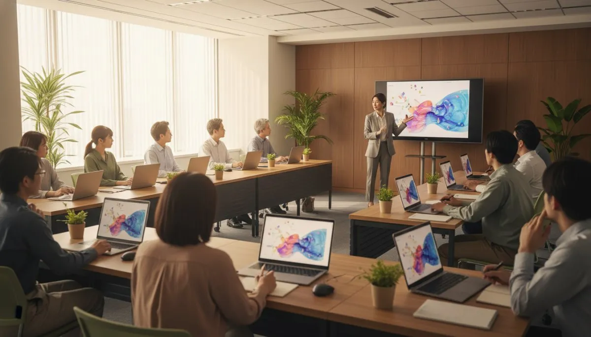 生成AIリスキリング 企業研修 ビジネスパーソン学習風景