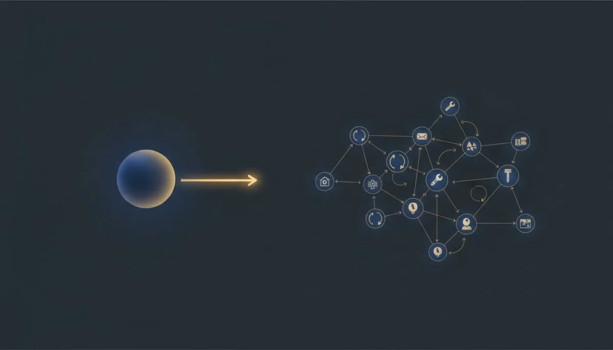 AIエージェントと生成AIの違いを示す概念図