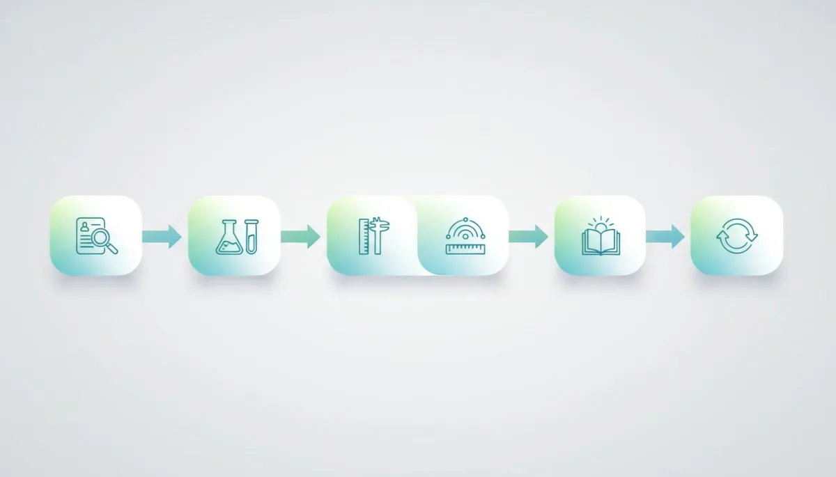 AI業務自動化の導入ステップを示すフロー図