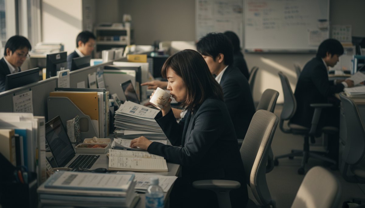 ChatGPT社員研修の課題と解決策を示すビジネスシーン