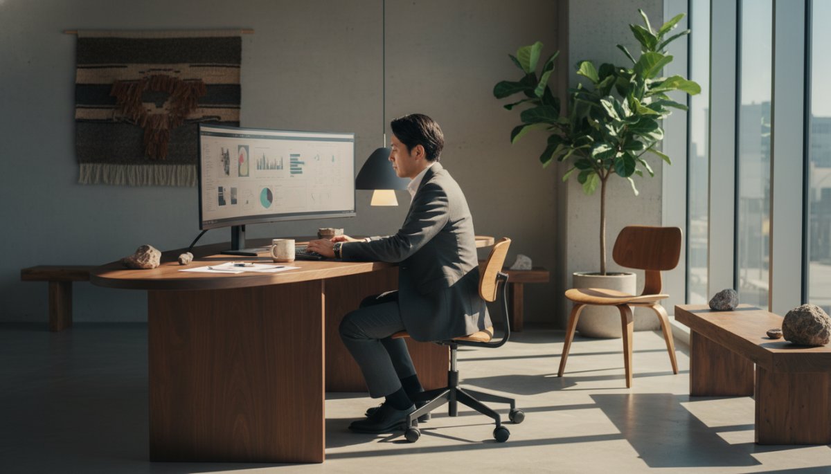 営業担当者が生成AIで商談準備を行う様子