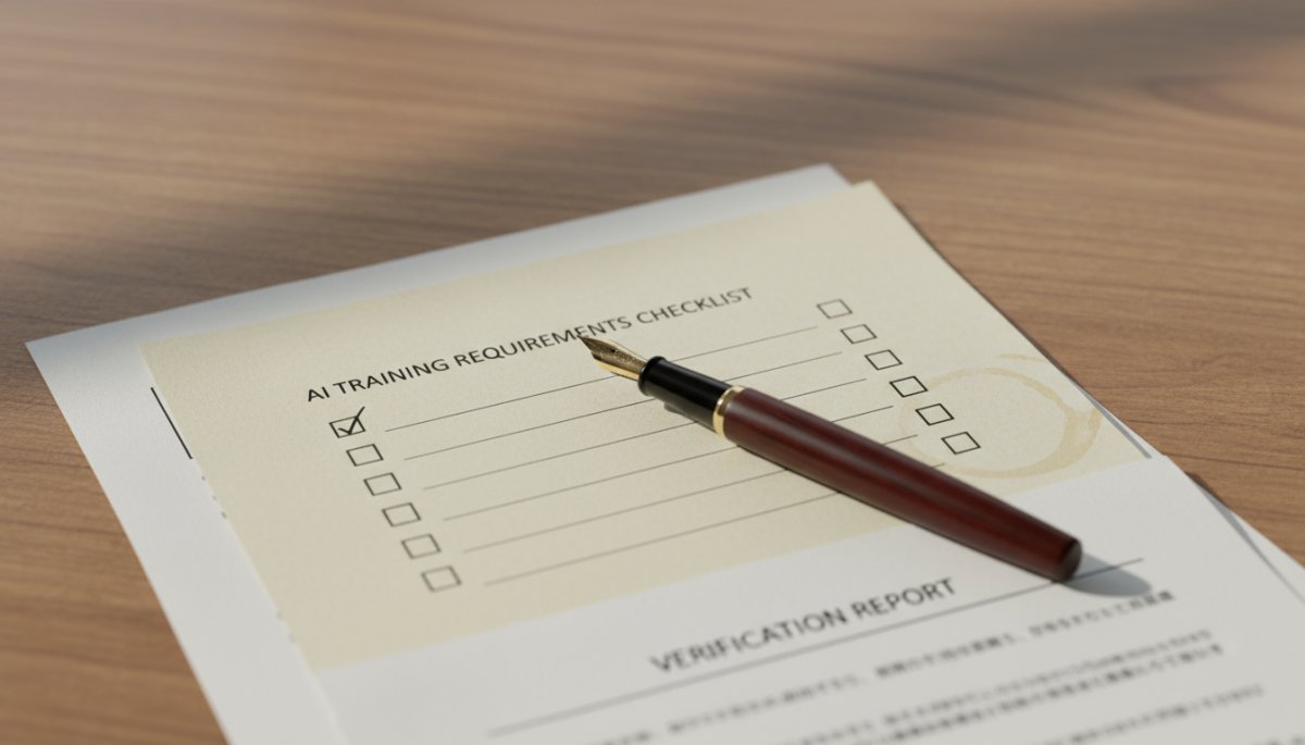 AI研修の要件チェックリストと確認書類