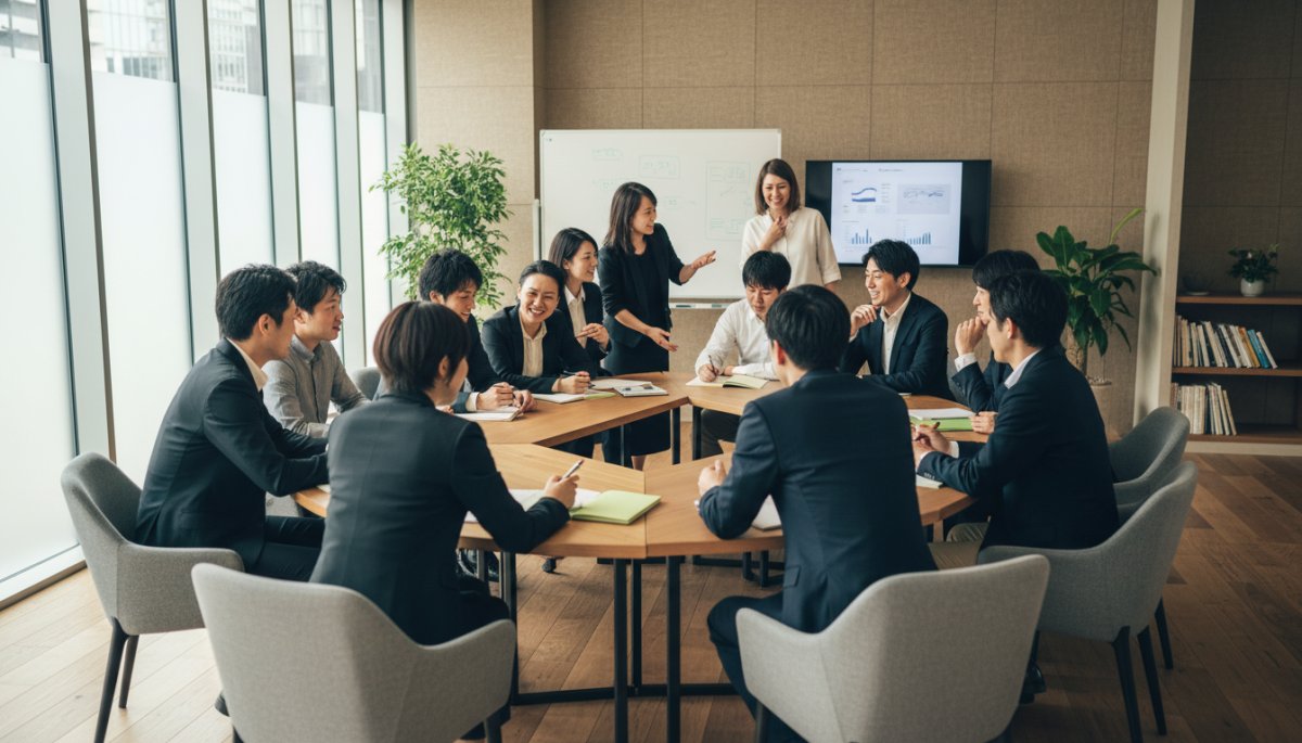 企業研修でのAI活用ワークショップ風景