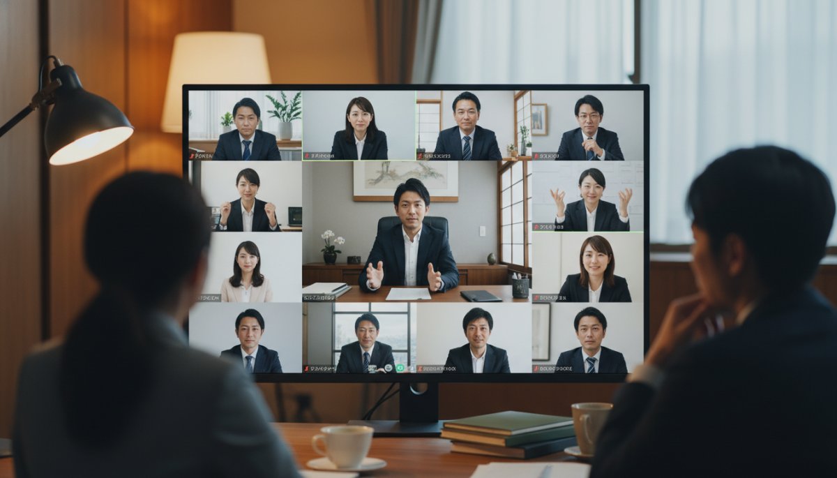 オンライン研修で講師と受講者が双方向にやりとりする様子