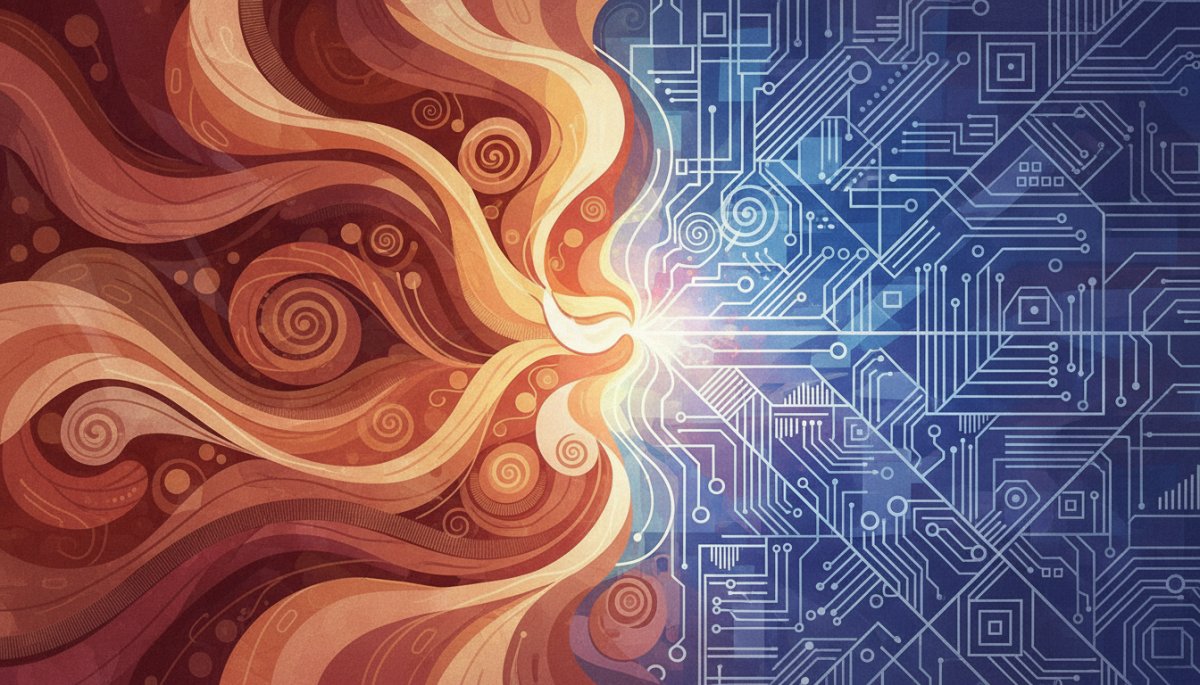 AIと人間の協働を示すイメージ、役割分担と業務効率化