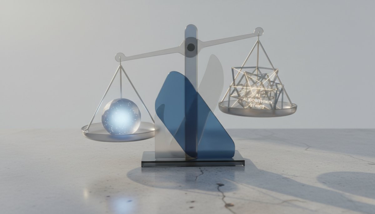 AI倫理と責任を示すイメージ、セキュリティとコンプライアンス