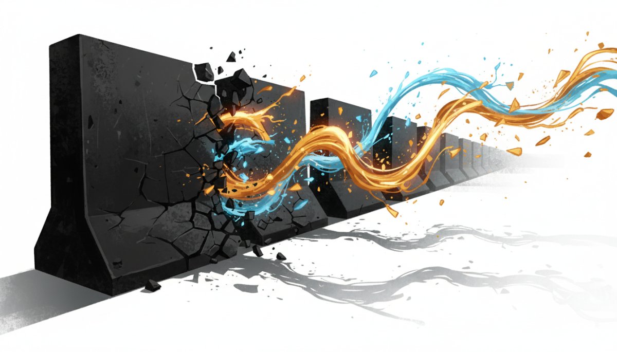 AI現場定着を妨げる壁と解決策のイメージ