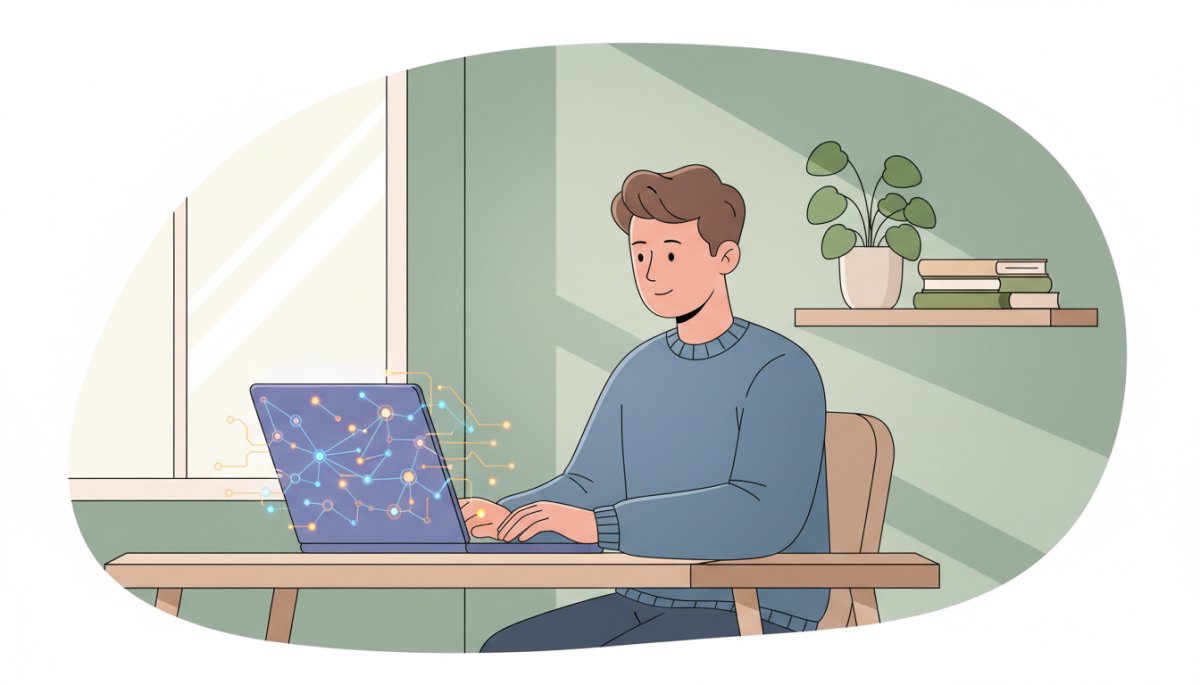 生成AI eラーニングで学ぶビジネスパーソンのイメージ