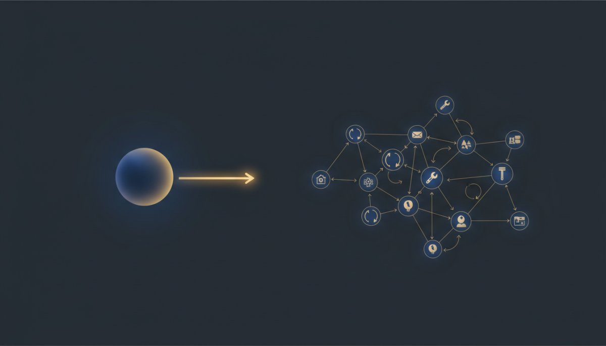 AIエージェントと生成AIの違いを示す概念図