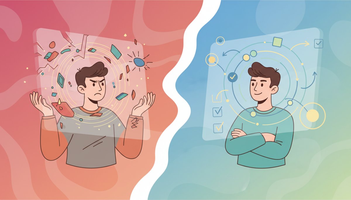 AIツール活用の失敗パターンと対策を示す図解